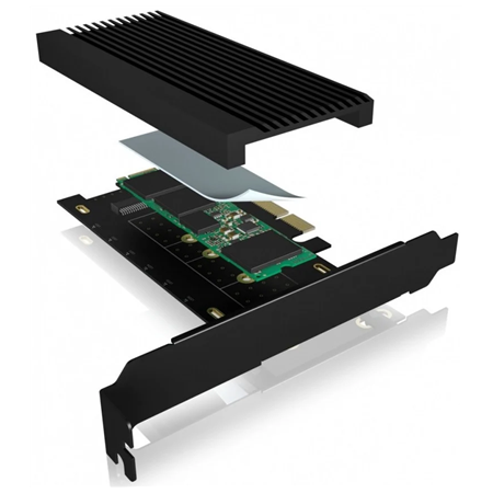 Raidsonic | Converter for 1x HDD/SSD for PCIe x4 slot | IB-PCI208-HS | Black