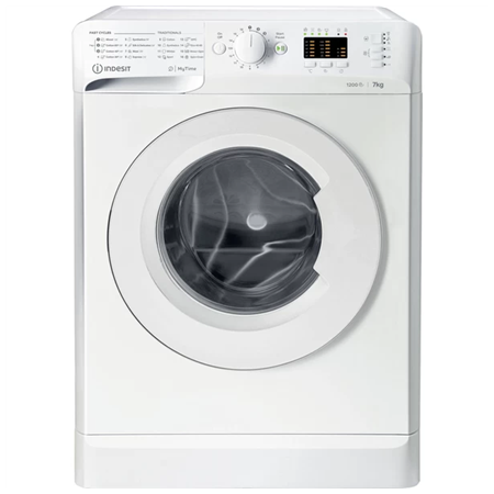 INDESIT | Washing machine | MTWA 71252 W EE | Energy efficiency class E | Front loading | Washing capacity 7 kg | 1200 RPM | Dep