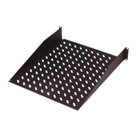 Digitus | 2U Fixed Shelf for Racks | DN-19 TRAY-2-SW | Black | Perfect for storage of components which are not 483 mm (19”) suit