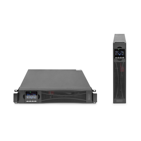DIGITUS OnLine UPS, rack/tower, 3000VA, 3000W, LCD, 8 x C13, 1 x C19, RS-232, USB, SNMP card (optional), relay card (optional)