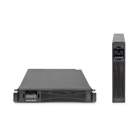 DIGITUS OnLine UPS, rack/tower, 1500VA, 1500W, LCD, 8 x C13, 1 x C19, RS-232, USB, RJ45, SNMP card (optional), relay card (optio