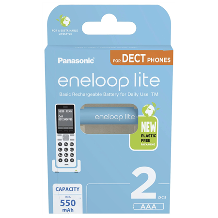Panasonic | Rechargeable Batteries | ENELOOP Lite BK-4LCCE/2DE | AAA | 550 mAh | 2 pc(s)