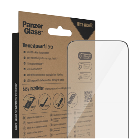 PanzerGlass | Screen protector | Apple | iPhone 14 Pro Max | Glass | Transparent | Ultra-Wide Fit