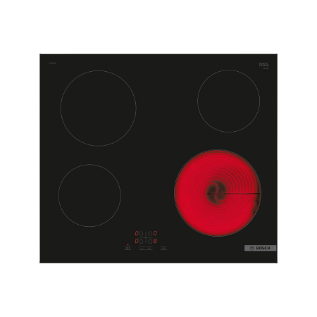 Bosch | Hob | PKE611BA2E Series 4 | Vitroceramic | Number of burners/cooking zones 4 | Touch | Black