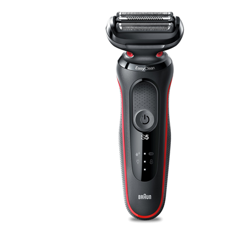 Braun | Shaver | 51-R1000s | Operating time (max) 50 min | Wet & Dry | Black/Red