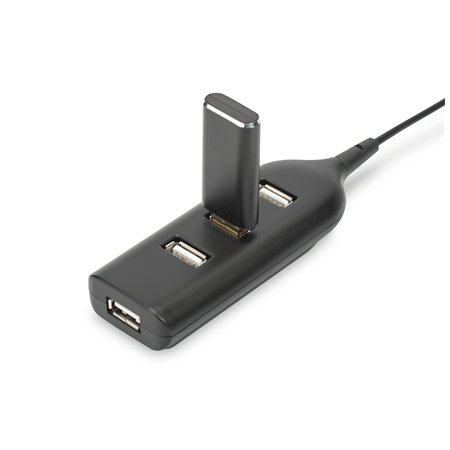 Digitus | USB 2.0 Hub, 4-Port, Bus Powered 4 X USB A/F AT Connected Cable | AB-50001-1 | USB 2.0 Hub