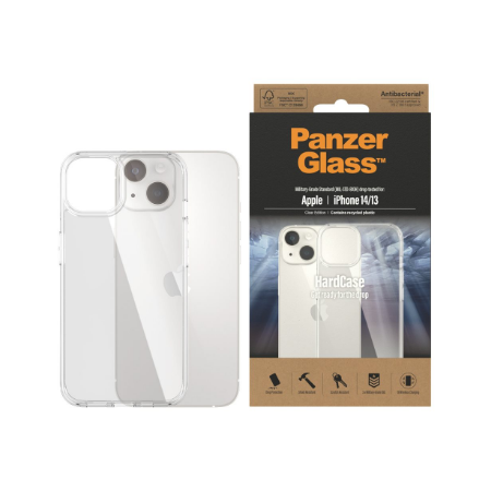 PanzerGlass | HardCase | Apple | iPhone 14/13 | Clear | Wireless charging compatible; 100% recycled frame material