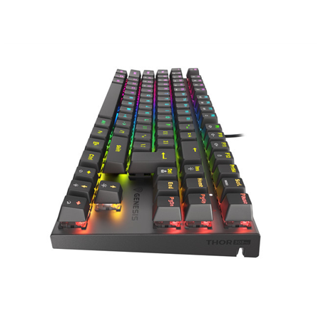 Genesis | THOR 303 TKL | Gaming Keyboard | Wired | Mechanical | RGB LED light | US | USB-A | Replaceable "HOT SWAP" Switches