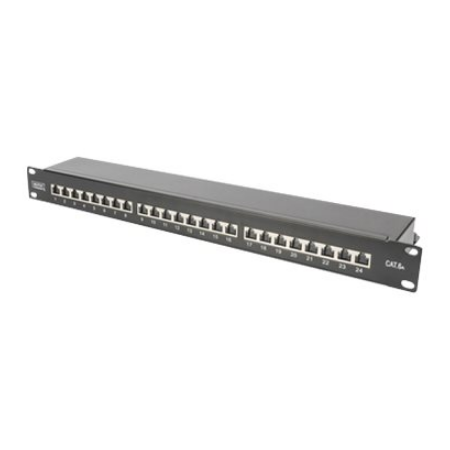 CAT 6A | Patch Panel | RJ45, 8P8C | Suitable for 483 mm (19") cabinet mounting; Transmission properties: Category 6A, Class EA;