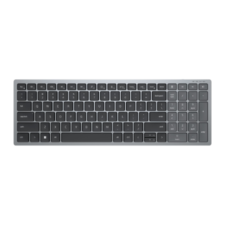 Dell | Keyboard | KB740 | Keyboard | Wireless | Russian | Titan Gray | 2.4 GHz, Bluetooth 5.0 | 506 g