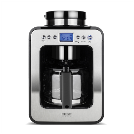 Caso | Design Compact Coffee Maker with Grinder | Pump pressure Not applicable bar | 600 W | Manual | Black/Stainless steel