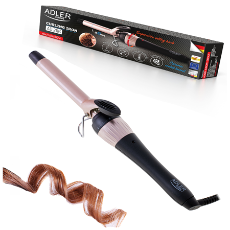 Adler | Curling Iron | AD 2116 | Ceramic heating system | Barrel diameter 19 mm | Temperature (max) 200 °C | 36 W | Black/Pink
