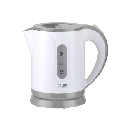 Adler | Kettle | AD 1371g | Electric | 850 W | 0.8 L | Stainless steel/Polypropylene | 360° rotational base | White/Grey