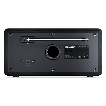 Sharp DR-450(BK) Digital Radio, FM/DAB/DAB+, Bluetooth 4.2, Alarm function, Midnight Black | Sharp | Digital Radio | DR-450(BK)