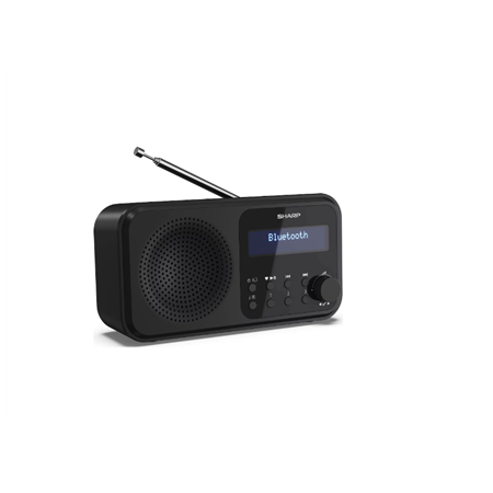 Sharp DR-P420(BK) Tokyo Portable Digital Radio, FM/DAB/DAB+, Bluetooth 5.0, USB or Battery Powered, Midnight Black | Sharp | Tok