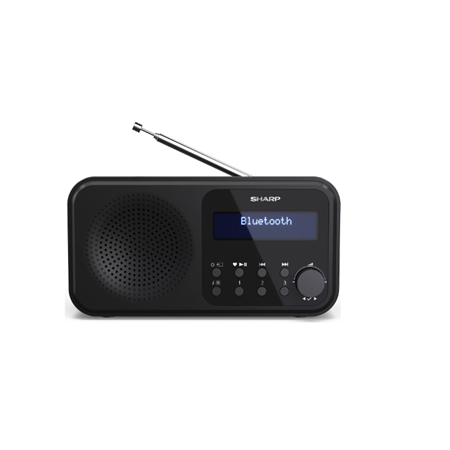 Sharp DR-P420(BK) Tokyo Portable Digital Radio, FM/DAB/DAB+, Bluetooth 5.0, USB or Battery Powered, Midnight Black | Sharp | Tok