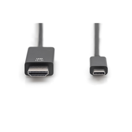 Digitus USB Type-C adapter cable, Type-C to HDMI A M/M, 2.0m, 4K/60Hz, 18GB, bl, gold | Digitus | USB Type-C adapter cable | AK-