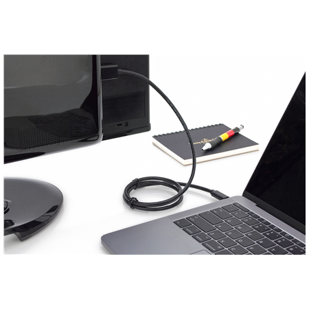 Digitus USB Type-C adapter cable, Type-C to HDMI A M/M, 2.0m, 4K/60Hz, 18GB, bl, gold | Digitus | USB Type-C adapter cable | AK-