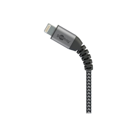 Goobay | Lightning to USB-A Textile Cable with Metal Plugs | 49268 | USB-A to Lightning