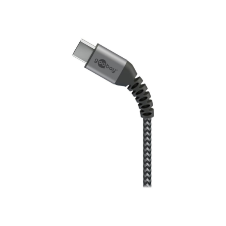 Goobay | USB-C to USB-A Textile Cable with Metal Plugs | 49296 | USB-C to USB-A