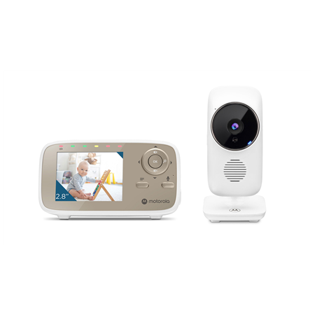 Motorola | Video Baby Monitor | VM483 2.8" | 2.8" LCD colour display with 480 x 272px resolution; 2.4 GHz FHSS Wireless technolo