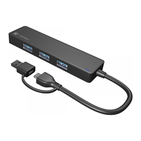 Natec USB 3.0 HUB, Mayfly, 4-Port, Black | Natec | USB 3.0 HUB, Mayfly, 4-Port | Moth NHU-1342 | Black | 0.15 m