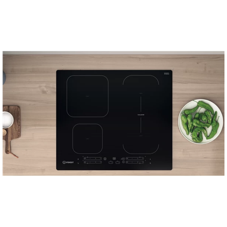 INDESIT | Hob | IB 65B60 NE | Induction | Number of burners/cooking zones 4 | Touch | Timer | Black