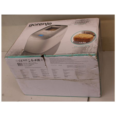 SALE OUT. Gorenje | Bread maker | BM1600WG | Power 850 W | Number of programs 16 | Display LCD | White/Silver | DAMAGED PACKAGIN