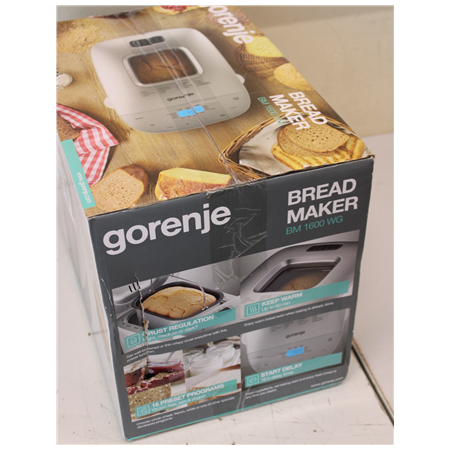 SALE OUT. Gorenje | Bread maker | BM1600WG | Power 850 W | Number of programs 16 | Display LCD | White/Silver | DAMAGED PACKAGIN