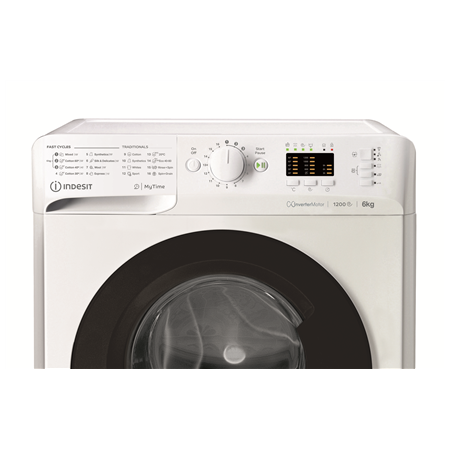 INDESIT | Washing machine | MTWSA 61294 WK EE | Energy efficiency class C | Front loading | Washing capacity 6 kg | 1151 RPM | D