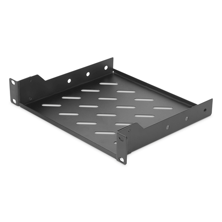 Digitus | 1U fixed shelf | DN-10-TRAY-2-B | Black | Perfect for storage of components which are not 254 mm (10") suitable. Slim