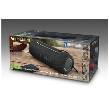 Muse | M-780 BT | Speaker Splash Proof | Waterproof | Bluetooth | Black | Portable | Wireless connection