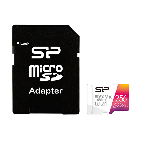 Silicon Power | microSDHC UHS-I Memory Card | Elite | 256 GB | microSDHC/SDXC | Flash memory class 10