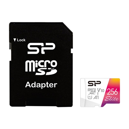 Silicon Power | microSDHC UHS-I Memory Card | Elite | 256 GB | microSDHC/SDXC | Flash memory class 10