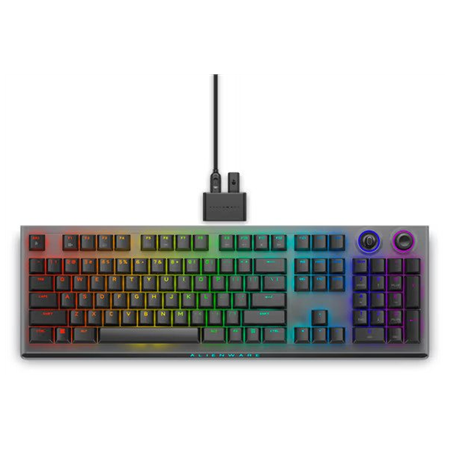 Dell | Alienware Tri-Mode AW920K | Wireless Gaming Keyboard | Wireless | RGB LED light | US | Bluetooth | Dark Side of the Moon