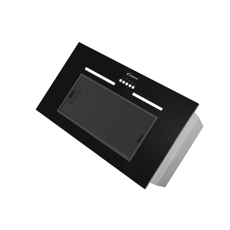 Candy | Hood | CPY5MBG | Canopy | Energy efficiency class C | Width 52 cm | 298 m³/h | Mechanical control | LED | Black Glass
