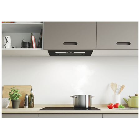 Candy | Hood | CPY5MBG | Canopy | Energy efficiency class C | Width 52 cm | 298 m³/h | Mechanical control | LED | Black Glass