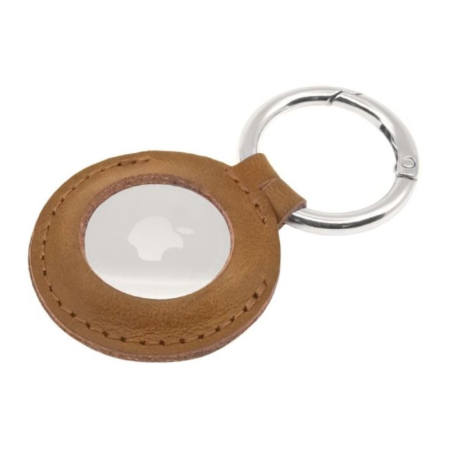 Fixed | Case for AirTag | Genuine cowhide | Brown