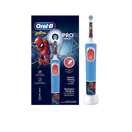 Oral-B | Electric Toothbrush | Vitality PRO Kids Spiderman | Rechargeable | For kids | Number of brush heads included 1 | Number