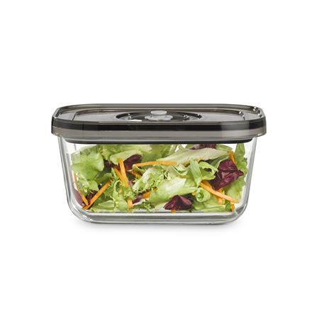 Caso | Glass Vacuum Containers with Plastic Lid (2 pcs) | VacuBoxx Eco-Duo S | Transparent