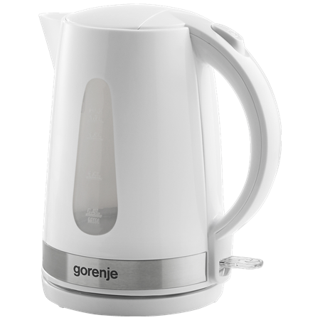 Gorenje | Kettle | K17WE | Electric | 2200 W | 1.7 L | Plastic/Metal | 360° rotational base | White