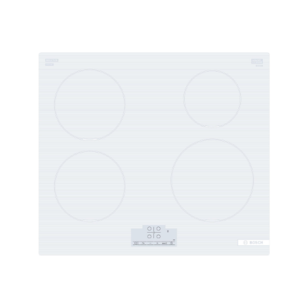Bosch | Hob | PUE612BB1J | Induction | Number of burners/cooking zones 4 | Touch | Timer | White