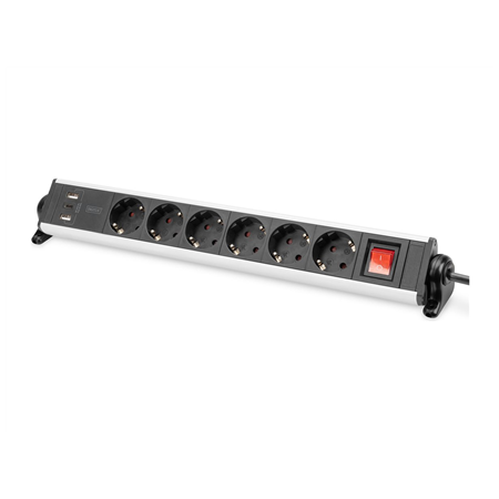 Digitus | Office Power Strip | DA-70624 | Silver/Black