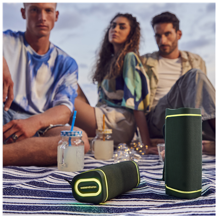Energy Sistem | Speaker with RGB LED Lights | Yume ECO | 15 W | Waterproof | Bluetooth | Green | Portable | Wireless connection