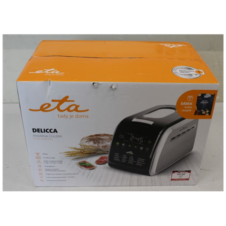 SALE OUT. ETA | Bread maker | Delicca II ETA714990030 | Power 850 W | Number of programs 12 | Display Yes | Black/Stainless stee