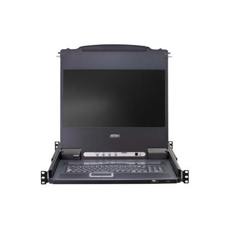 Aten | 8-Port PS/2-USB VGA 17" LCD KVM Switch with Daisy-Chain Port and USB Peripheral Support | CL5708M