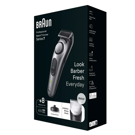 Braun | Beard Trimmer | BT7420 | Cordless | Number of length steps 40 | Black