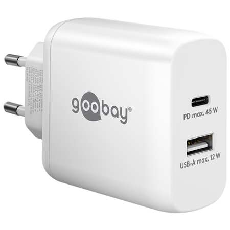 Goobay | USB-C PD Dual Fast Charger (45 W) | 65412 | N/A