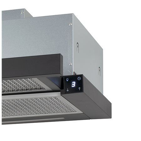 CATA | Hood | TFH 6630 BK /A | Telescopic | Energy efficiency class A+ | Width 60 cm | 605 m³/h | Touch Control | LED | Black
