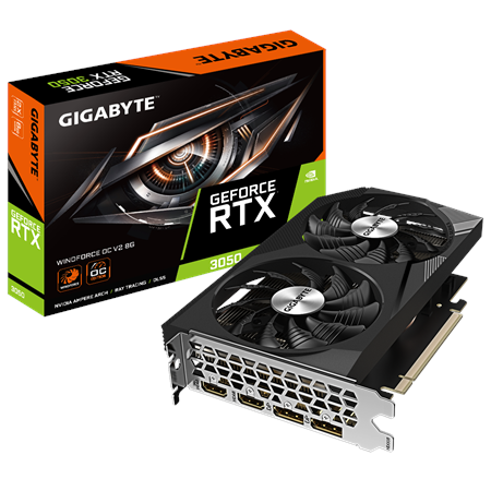Gigabyte | GV-N3050WF2OCV2-8GD | NVIDIA | 8 GB | GeForce RTX 3050 | GDDR6 | HDMI ports quantity 2 | PCI-E 4.0 | Memory clock spe